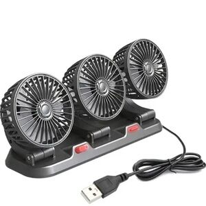 New in Box Three Head Vehicle USB Fan